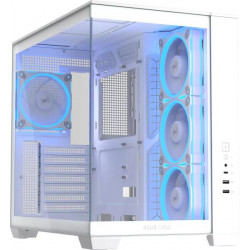 ASUS A32 Plus, Tápegység nélkül, Fehér, Üvegfalúszámítógépház