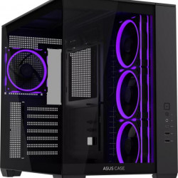 ASUS A32 Plus, Tápegység nélkül, Fekete, Üvegfalú számítógépház