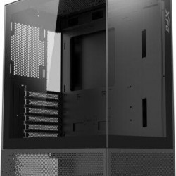 ADATA XPG Invader X Mini, 5x120mm RGB ventilátor, Tápegység nélkül, üvegfalú, fekete Ház Midi ATX