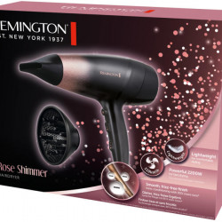 REMINGTON D5305 Rose Shimmer hajszárító, 2200 W, ionos kondicionálás 90%, 3 hőm./2 seb., diffúzor, szűkítő