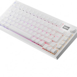 AVAX GM02 PRO 75% HUN tri-mode fehér mechanikus (Gateron yellow switch) billentyűzet