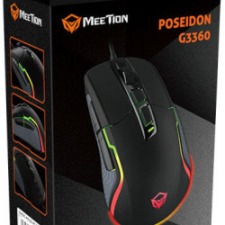 MOU-Meetion MT-G3360 fekete RGB USB egér