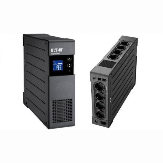 EATON UPS, Ellipse Pro 1600DIN, LINE-INTERAKTÍV szünetmentes, 1600VA (1000W), 8x SCHUKO, USB, torony