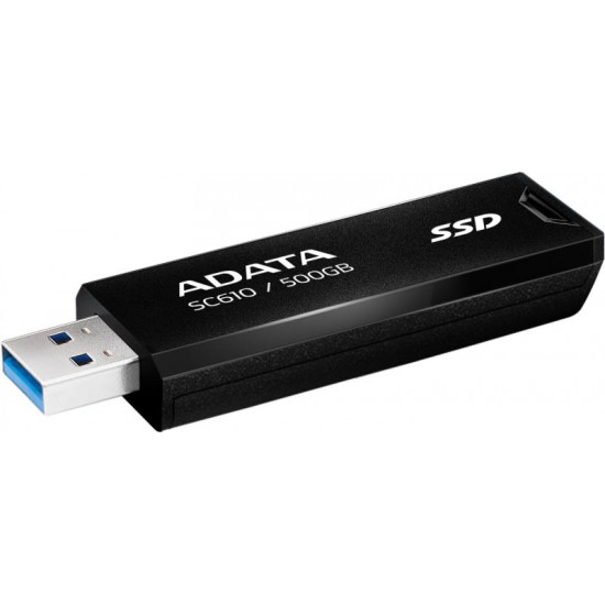 ADATA 500GB SC610 USB 3.2, Fekete/Piros SSD Külső