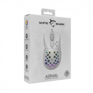 White Shark AZRAEL-W, GM-5013W gamer egér,6D, fehér, 7200 dpi, RGB