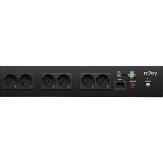 NJOY Szünetmentes Theron 800, 800VA, 480W, Line-Interactive, rack (2U) 8xSchuko