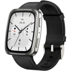 Amazfit Active 2 (Square) Black Leather Permium NFC fekete okosóra