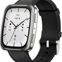 Amazfit Active 2 (Square) Black Leather Permium NFC fekete okosóra