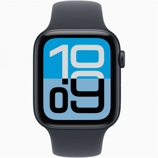 Apple Watch SE3 Cellular (44mm) éjfekete alumínium tok, éjfekete M/L sportszíjas okosóra
