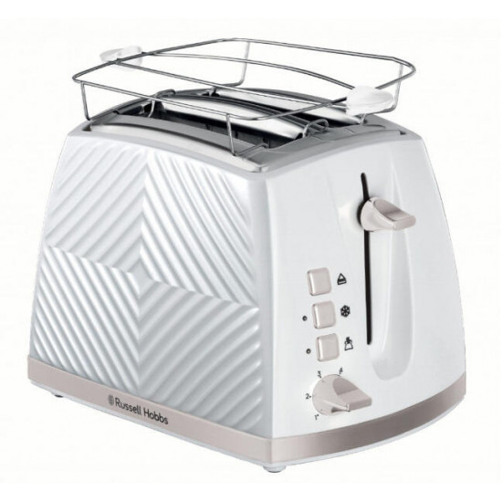 RUSSEL HOBBS Groove 26391-56/RH 2S kenyérpirító, 2 szeletes, fehér RUSSEL HOBBS Groove 26391-56/RH 2S kenyérpirító, 2 szeletes, fehér