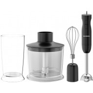 Hausberg HB-7701AB 500W fehér üvegkancsóval, aprítóval 3in1 botmixer szett