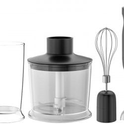 Hausberg HB-7701AB 500W fehér üvegkancsóval, aprítóval 3in1 botmixer szett