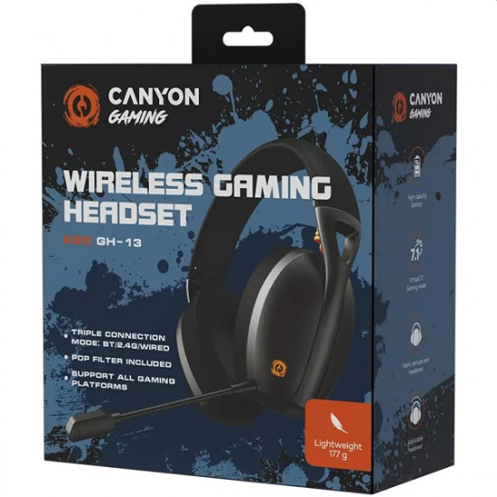 Canyon EGO GH-13 fekete 7.1 gamer headset Canyon EGO GH-13 fekete 7.1 gamer headset