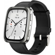 Amazfit Active 2 (Square) Black Leather Permium NFC fekete okosóra (W2434GL2N)