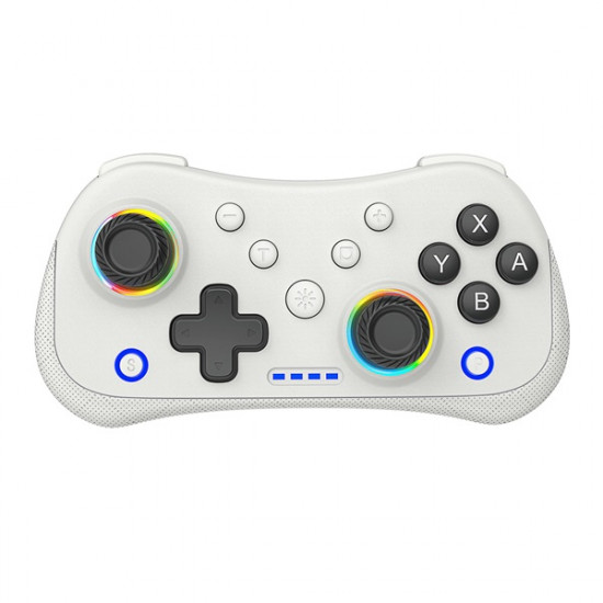 BLACKBIRD Kontroller - Nintendo Switch/Lite/OLED/Android/IOS/PC, Vezeték nélküli Bluetooth 5.0, 400mAh, Fehér RGB BLACKBIRD Kontroller - Nintendo Switch/Lite/OLED/Android/IOS/PC, Vezeték nélküli Bluetooth 5.0, 400mAh, Fehér RGB