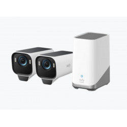 ANKER EUFYCAM S3 Pro Biztonsági Kamera Rendszer (2+1) 4K UHD, Beépített Napelem, BionicMind, kültér (T88923W1)