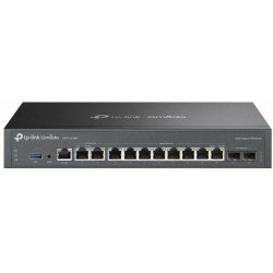 TP-LINK Vezetékes VPN Router 2xWAN/LAN(2500Mbps)+ 8xWAN/LAN(1000Mbps) + 2xSFP + 1xUSB + 1xkonzol port, ER7412-M2