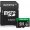 ADATA SPEED PLUS 64GB MicroSDXC Memóriakártya + Adapter UHS-I U3 (160/140)