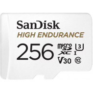 SANDISK HIGH ENDURANCE 256GB, 100 MB/S, C10, U3, V30 MICRO SDXC KÁRTYA