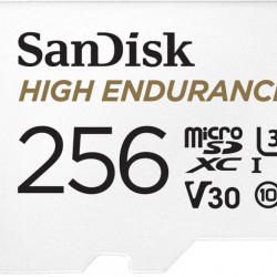 SANDISK HIGH ENDURANCE 256GB, 100 MB/S, C10, U3, V30 MICRO SDXC KÁRTYA
