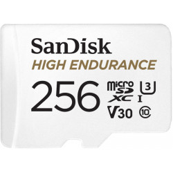 SANDISK HIGH ENDURANCE 256GB, 100 MB/S, C10, U3, V30 MICRO SDXC KÁRTYA