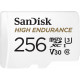 SANDISK HIGH ENDURANCE 256GB, 100 MB/S, C10, U3, V30 MICRO SDXC KÁRTYA