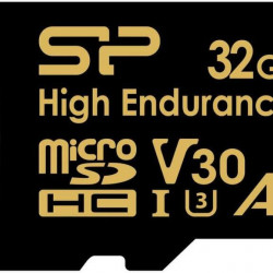 SILICON POWER High Endurance 32GB CL10 UHS-I U3 V30 A1, Golden Series Memóriakártya MicroSDHC