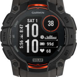 Garmin Instinct 3 50mm Solar fekete sötétszürke szíjjal okosóra