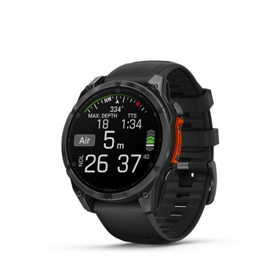 Garmin 010-02904-00 fenix 8 AMOLED (47mm) szilikon pántos fekete okosóra Garmin 010-02904-00 fenix 8 AMOLED (47mm) szilikon pántos fekete okosóra