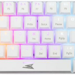 Baracuda DOLPHIN-W/R-US, BGK-03211W/R-US  fehér mechanikus gamer billentyűzet piros kapcsolóval, angol
