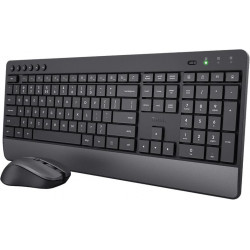 Trust Trezo Comfort (micro vevő; USB; multimed.; magyar) fekete vezeték nélküli egér + billentyűzet