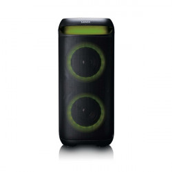 Lenco PA-210BK Bluetooth 5.3 bulihangszóró beépített világítással , TWS, 100W erősítővel, 2x mikrofon bemenet