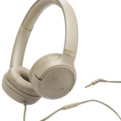 JBL T530 vezetékes bézs mikrofonos fejhallgató