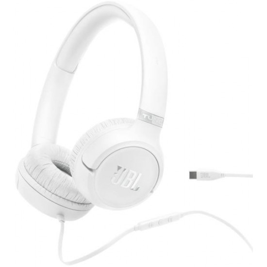 JBL Tune 530 USB-C vezetékes fehér fejhallgató JBL Tune 530 USB-C vezetékes fehér fejhallgató