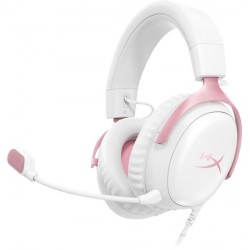 HP HYPERX vezetékes gaming fejhallgató Cloud III - fehér/rózsaszín