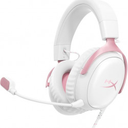 HP HYPERX vezetékes gaming fejhallgató Cloud III - fehér/rózsaszín
