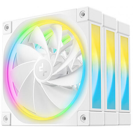 DEEPCOOL FL12 3IN1, ARGB, 12cm, fehér (3 darab/csomag) Rendszerhűtő Ventilátor