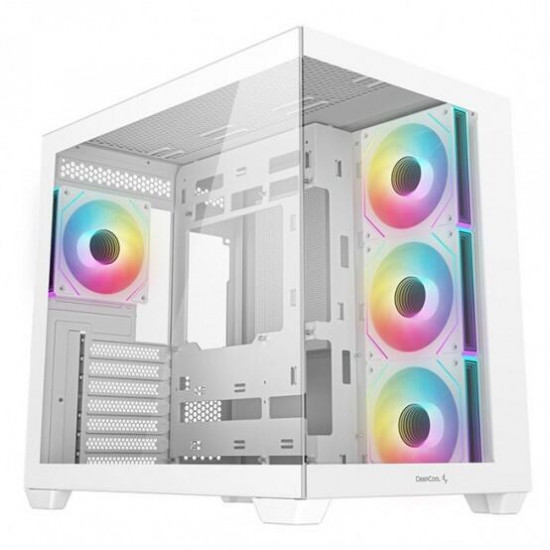 DEEPCOOL CG530 4F WH Tápegység nélkül, Fehér Üvegfalú Ház ATX