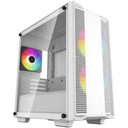 DEEPCOOL CC360 White ARGB Tápegység nélkül, Fehér Üvegfalú Ház Micro ATX
