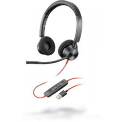 HP POLY fejhallgató Blackwire 3320 sztereó USB-C+USB-C/USB-A adapter Microsoft Teams-tanúsítvánnyal