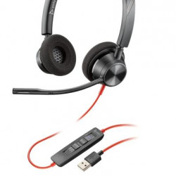 HP POLY fejhallgató Blackwire 3320 sztereó USB-C+USB-C/USB-A adapter Microsoft Teams-tanúsítvánnyal