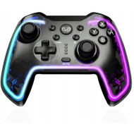 BLACKBIRD Kontroller - Nintendo Switch/Lite/OLED/Android/IOS/PC, Vezeték nélküli Bluetooth 5.0, Átlásztó Fekete RGB