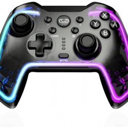 BLACKBIRD Kontroller - Nintendo Switch/Lite/OLED/Android/IOS/PC, Vezeték nélküli Bluetooth 5.0, Átlásztó Fekete RGB