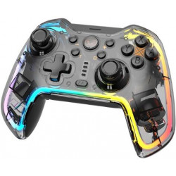 BLACKBIRD Kontroller - Nintendo Switch/Lite/OLED/Android/IOS/PC, Vezeték nélküli Bluetooth 5.0, Átlátszó Fehér RGB