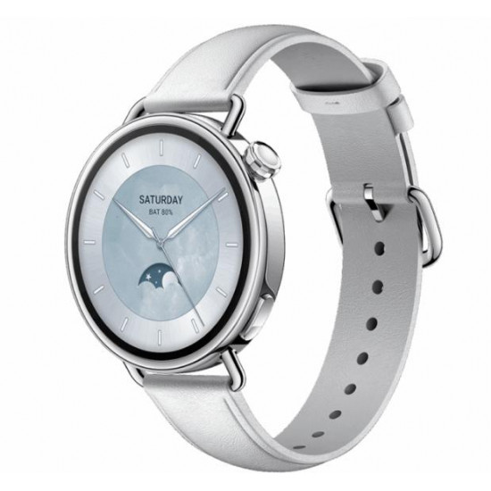 XIAOMI BHR07VUGL S4 Okosóra bőrszíjjal, 41mm, Fehér XIAOMI BHR07VUGL S4 Okosóra bőrszíjjal, 41mm, Fehér