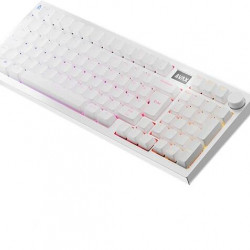 AVAX Vezetékes/Vezeték Nélküli Billentyűzet GM03 PRO USB, Fekete, Mechanikus, Red Switch, HUN, fehér