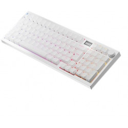 AVAX Vezetékes/Vezeték Nélküli Billentyűzet GM03 PRO USB, Fekete, Mechanikus, Red Switch, HUN, fehér