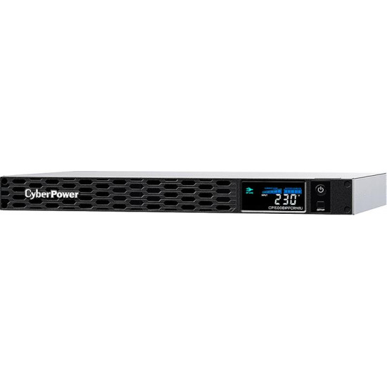 CYBERPOWER UPS, 6xC13,1xUSB 1500VA 900W Aktív PFC,tiszta színuszos szünetmentes,LINE-INTERAKTÍV, AVR,színes LCD, 1U rack