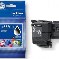 BROTHER Tintapatron LC552XLBK, Szuper nagy töltetű - 3000 oldal, Fekete
