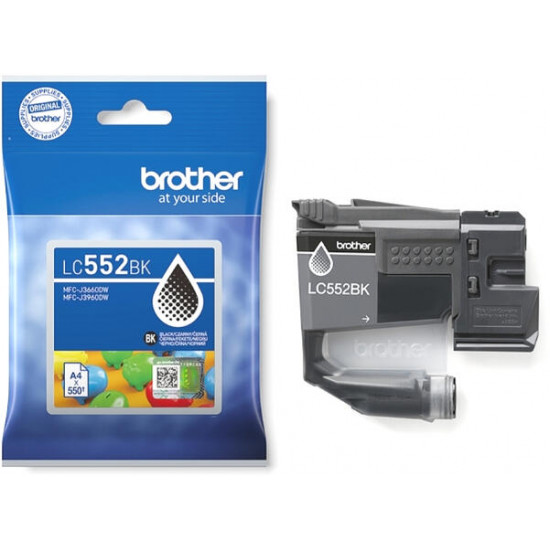 BROTHER Tintapatron LC552BK - 550 oldal, Fekete